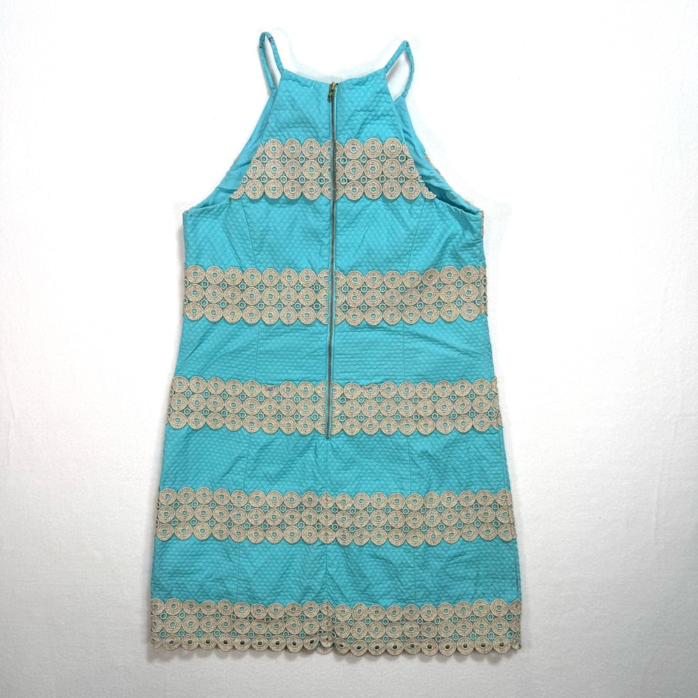 Lilly Pulitzer Women's Annabelle Shift Dress Shorely Blue Size 4 Cotton Stripe - Picture 3 of 13
